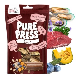 Syta Micha Pure Press Smaczki tłoczone na zimno dla psa Wołowina 150 g