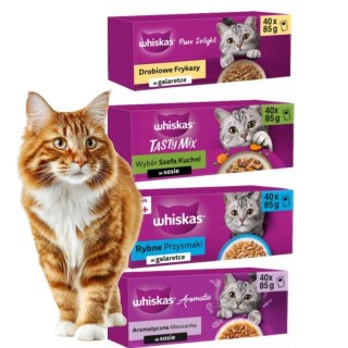 WHISKAS 160X85 Saszetki dla kota dorosłego AROMATICA TASTY MIX