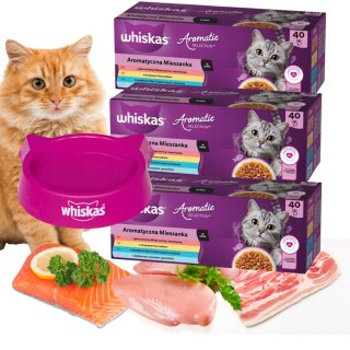 Whiskas Aromatyczna Mieszanka Karma w sosie dla kota 120x85g