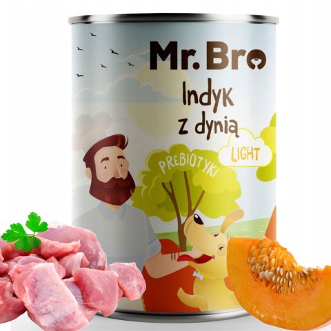 ZESTAW 12X400 Mr. Bro LIGHT Indyk z dynią Monoproteinowa