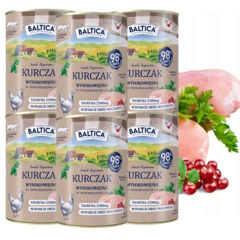 ZESTAW BALTICA SMAKI REGIONÓW Kot dorosły Kurczak 12X400g