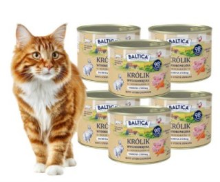 ZESTAW BALTICA SMAKI REGIONÓW Królik 6X185g Kot dorosły