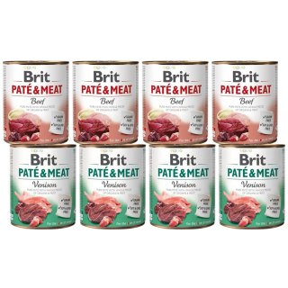 ZESTAW BRIT PATE MEAT 8X800 VENISON BEEF