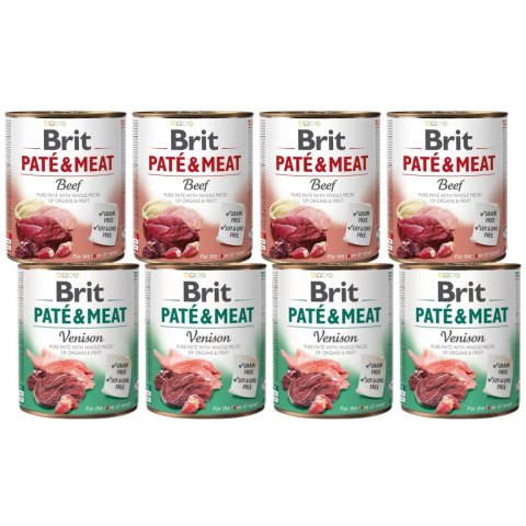 ZESTAW BRIT PATE MEAT 8X800 VENISON BEEF