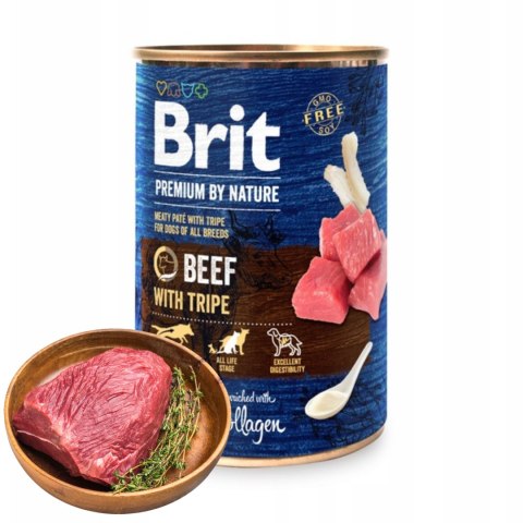 ZESTAW BRIT PREMIUM BY NATURE 12X400G BEEF&TRIPLES
