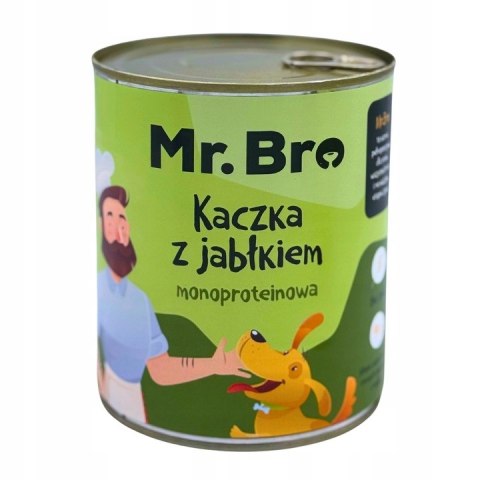 ZESTAW Mokra karma Mr. Bro KACZKA z jabłkiem 6X800G