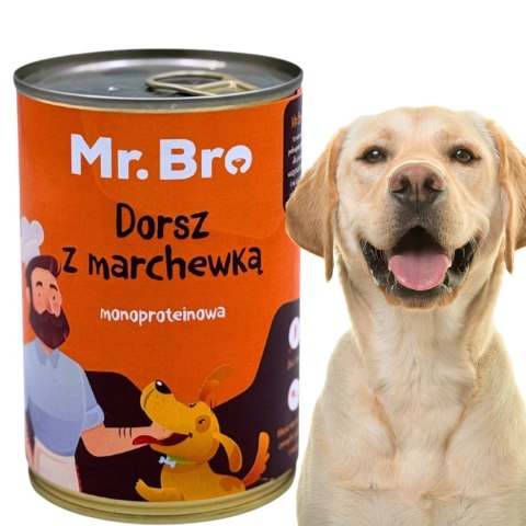 ZESTAW Mr. Bro Dorsz z marchewką 12X400g monoproteinowa