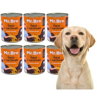 ZESTAW Mr. Bro Dorsz z marchewką 6X800g monoproteinowa