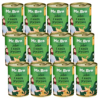 ZESTAW Mr. Bro Jeleń z Kaszą Gryczaną MONOBIAŁKOWA 400g karma dla psa