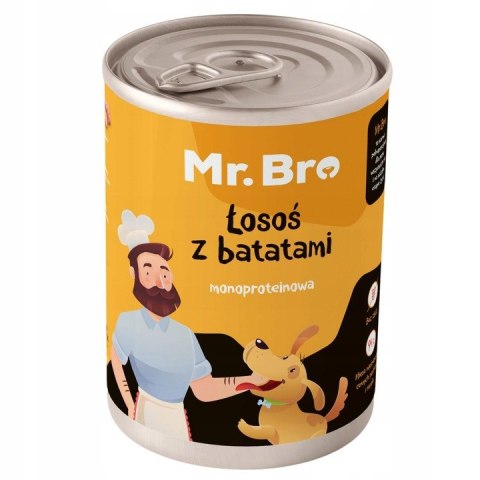 ZESTAW Mr. Bro Łosoś z Batatami 12X400g - Monoproteinowa