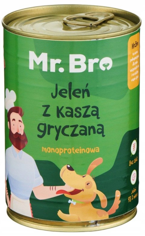 ZESTAW Mr.Bro MIX SMAKÓW JELEŃ Z KASZĄ & KONINA Z SIEMIENIEM 12X400g
