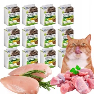 ZESTAW Perfect Fit Natural Vitality z indykiem i kurczakiem dla kota 72x50g