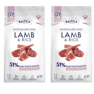 Zestaw BALTICA NUTRACEUTIC Hypoallergenic Lamb & Rice M 2x3kg