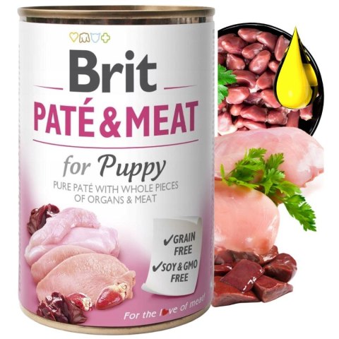 Zestaw BRIT PATE&MEAT PUPPY 12x400g