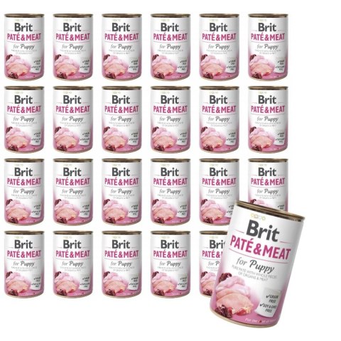 Zestaw BRIT PATE&MEAT PUPPY 24 x 400g
