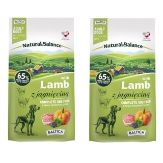 Zestaw Baltica Jagnięcina M/L 2X9kg karma dla psa sucha Natural Balance