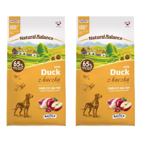 Zestaw Baltica Kaczka M/L 2x3kg karma dla psa sucha Natural Balance