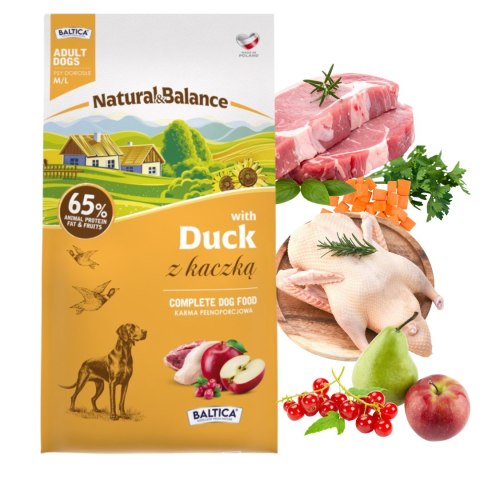 Zestaw Baltica Kaczka M/L 9kg karma dla psa sucha Natural Balance