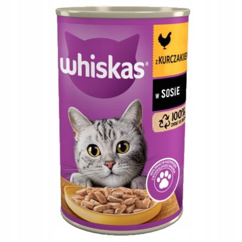Zestaw Whiskas Mokra Karma Dla Kota Z Kurczakiem W Sosie Puszka 6x400g