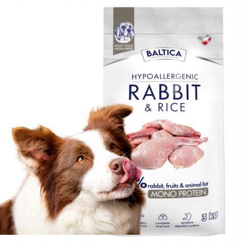 Baltica Adult Rabbit&Rice M 2X3kg zestaw dla alergika KRÓLIK
