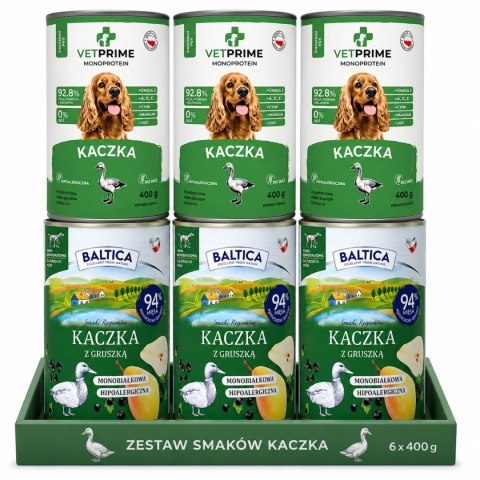 Baltica Kaczka z gruszką VetPrime Monobiałkowa Kaczka 6x400g