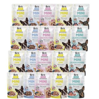 Brit Care Mini Pouch 20x85 Zestaw Saszetek dla Małych Ras Pyszne Fileciki