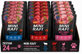 Dolina Noteci RAFI MINI Mix Smaków 24x150g ZESTAW DLA MAŁYCH RAS