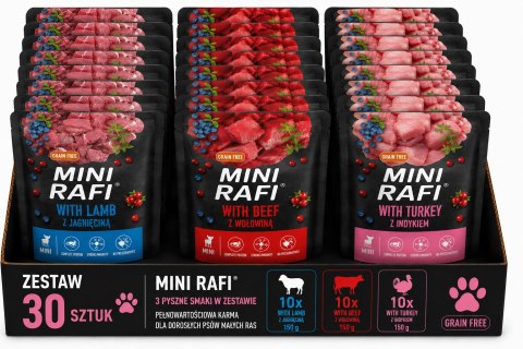 Dolina Noteci RAFI MINI Mix Smaków 30x150g ZESTAW DLA MAŁYCH RAS