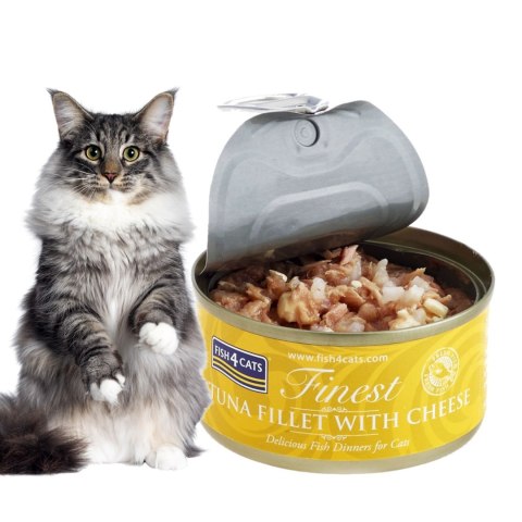 Fish4Cats Finest Filety Tuńczyk z Serem 70g Mokra Karma dla Kota Premium 70g