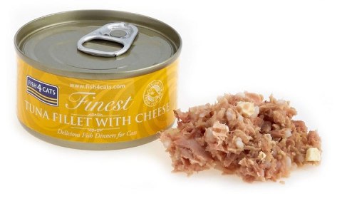 Fish4Cats Finest Filety Tuńczyk z Serem 70g Mokra Karma dla Kota Premium 70g