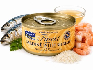 Fish4Cats Finest SARDINE SHRIMPS Sardynka z Krewetkami 70g karma dla kota