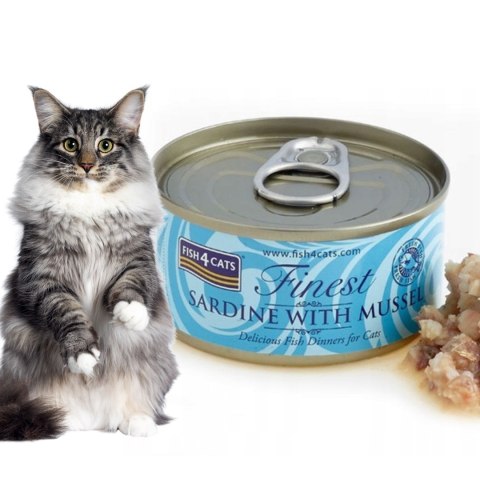 Fish4Cats Finest Sardynka z Omułkiem Zielonowargowym 70g Karma dla Kota