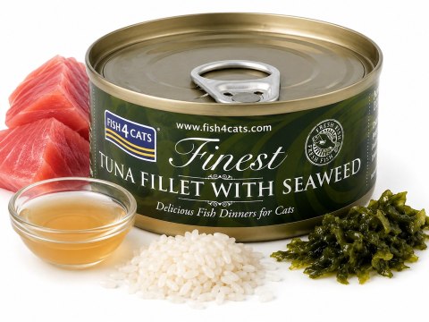 Fish4Cats Finest TUNA FILLET WITH SEAWEED filet z Tuńczyka z Algami 20x70g