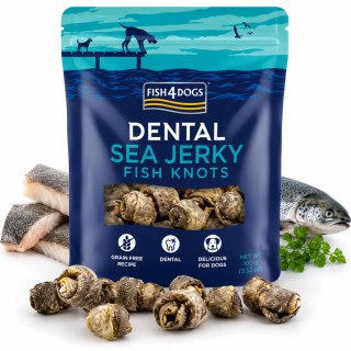 Fish4Dogs Dental Sea Jerky Fish Knots 100 Przysmak dentystyczny MEGA