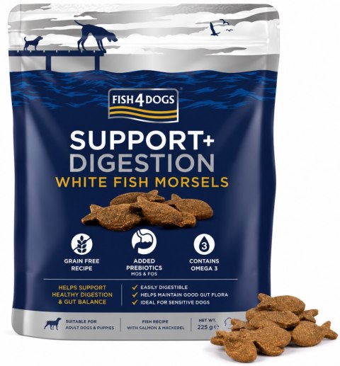 Fish4Dogs SUPPORT+ DIGESTION WHITE FISH MORSLES