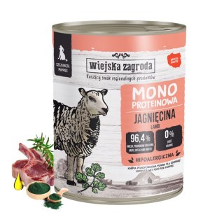 Karma mokra dla psa Wiejska Zagroda Jagnięcina mono 800 g szczeniak