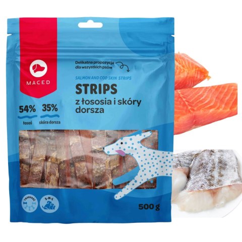 MACED SM STRIPS Z ŁOSOSIA I SKÓRY DORSZA 100 G