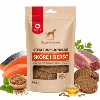 Maced Steki Funkcjonalne Łosoś Kaczka 90g Skóra i Sierść