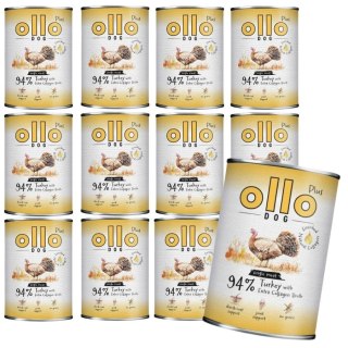 OLLO PLUS KOLAGEN - INDYK 12x400g - MONOBIAŁKOWA KARMA MOKRA DLA PSA