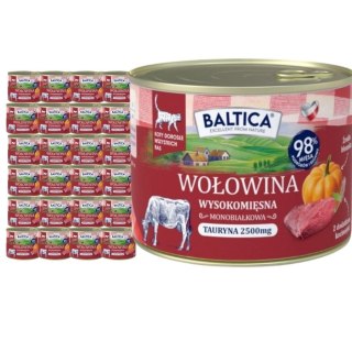 PAKIET Baltica Smaki Regionów Wołowina 24X185g Bezzbożowa Karma dla Kota