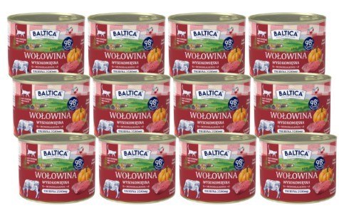 PAKIET Baltica Smaki Regionów Wołowina 24X185g Bezzbożowa Karma dla Kota