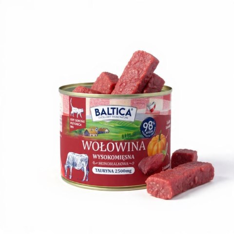 PAKIET Baltica Smaki Regionów Wołowina 24X185g Bezzbożowa Karma dla Kota
