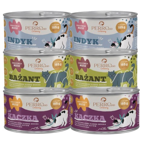 PERROland CATering 6x185g indyk bażant kaczka dla kota