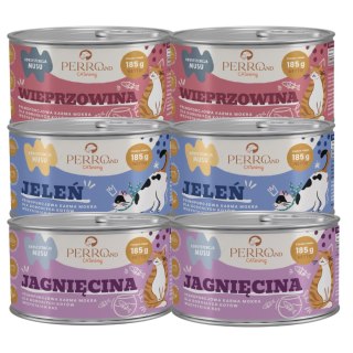 PERROland CATering - dla kota mix jagnięcina jeleń wieprzowina 6x185g
