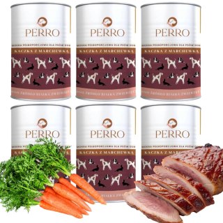 Perro Kaczka z Marchewką 6x400g