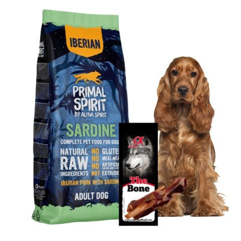 Primal Spirit Iberian Sardine 12kg + kopyto półmiękka karma dla psa