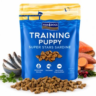 Przysmaki dla szczeniąt Fish4Dogs Puppy Super Star Training Sardine 150g