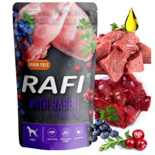 RAFI DOLINA NOTECI SASZETKA KROLIK 500G mokra karma