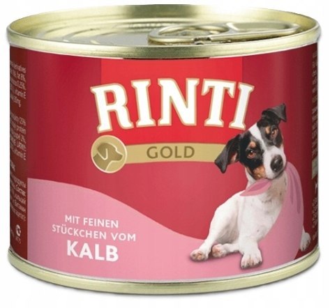 RINTI Gold Cielęcina 185g Karma Mokra dla Psa Małych Ras Bezzbożowa Puszka