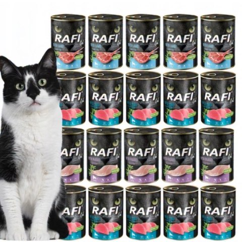 Rafi Cat Sterilised Tuńczyk JAGNIĘCINA KRÓLIK 24x400 ULUBIONE SMAKI